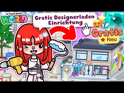 I'M SETTING UP THE NEW FREE DESIGNER STORE IN TOCA BOCA 🛒🔨 *free*