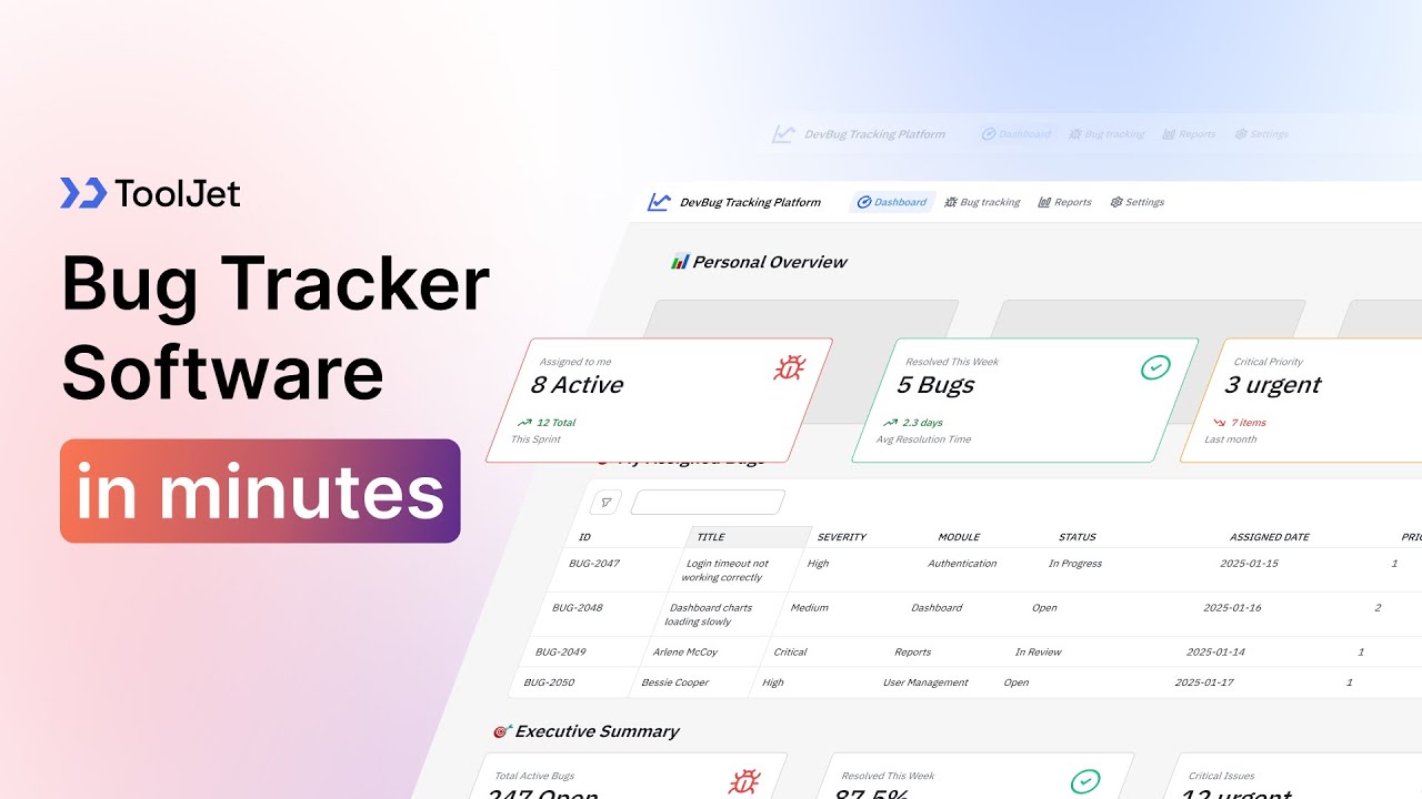 Build a Bug Tracker Software with AI in Minutes | No Code, Full Control