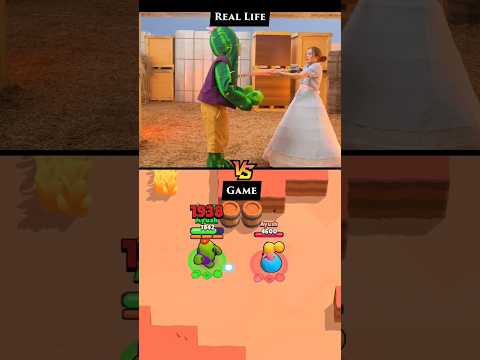 Piper with Spike 😂 Brawl Stars Real Life vs Game #brawlstars #brawlstarsshorts
