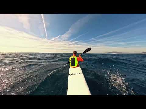 Full length downwind video for kayak ergo training