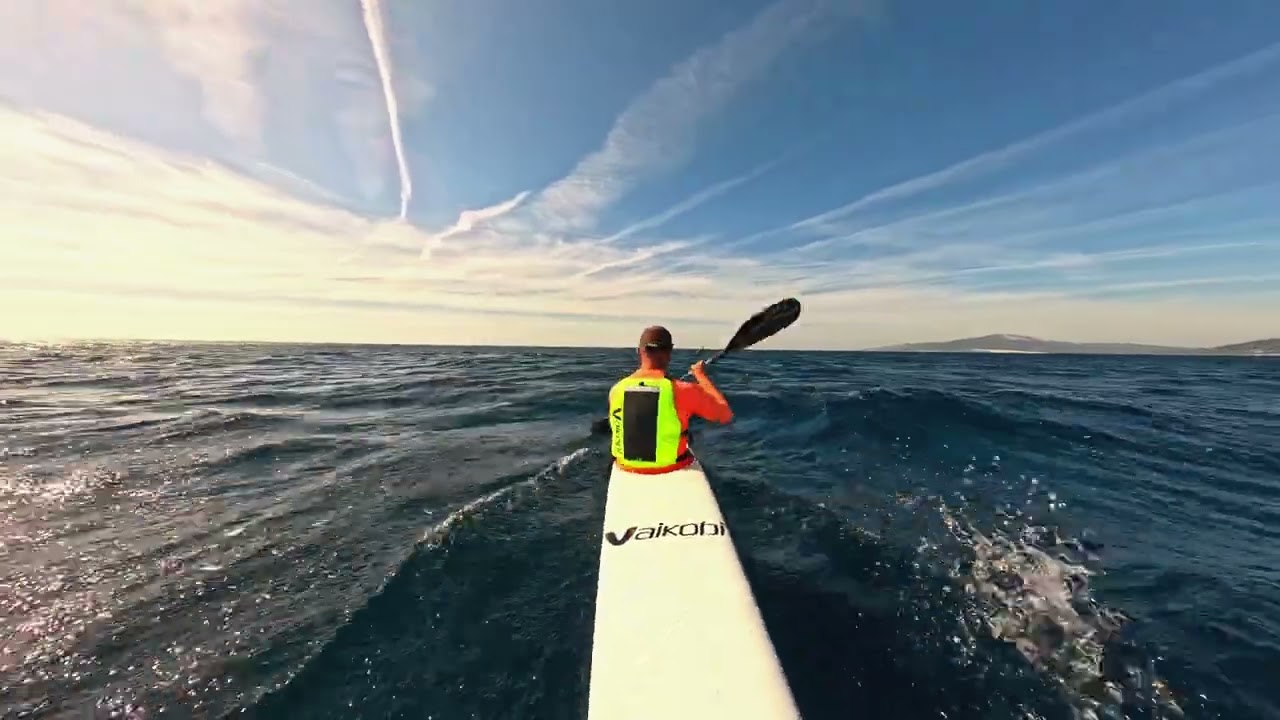 Full length downwind video for kayak ergo training
