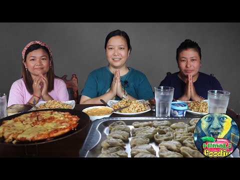 Pan Pizza, Chatpatte, Chicken Momo, Ice-Cream | Mukbang