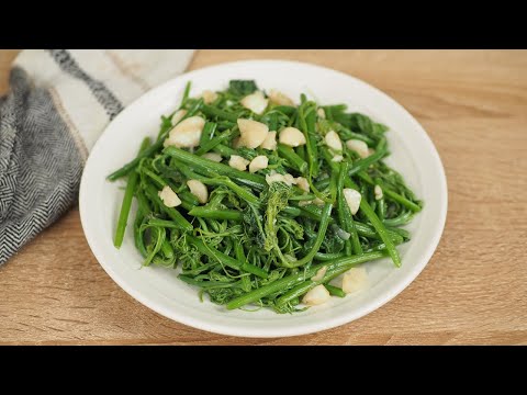 Ngọn Su Su Xào Tỏi | Cách Xào Ngọn Su Su Xanh Giòn Thơm Nức