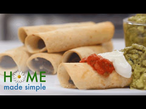 Baked Beef Taquitos Recipe | Home Made Simple | Oprah Winfrey Network
