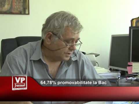 64,78% promovabilitate la Bac