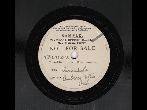 Ambrose And His Orchestra - Tarantula (unissued test pressing)