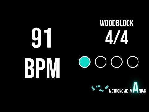 Metronome 91 BPM 4/4 - Woodblock