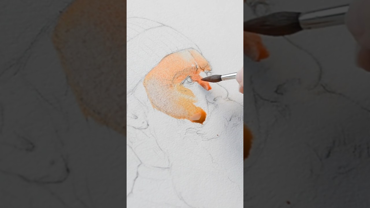 Watercolor Portraits: When the paint touches the paper for the first time #watercolorportrait