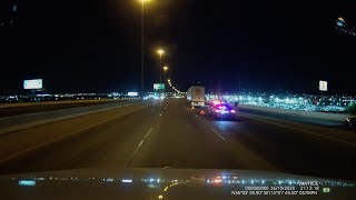 Saia Semi Truck Pulling Double Trailers Looses Second Trailer On Highway (Aftermath)