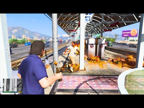 GTA 5 (RDE 4.0.4) - Strawberry Station Shootout + 6 Star Escape ⭐⭐⭐⭐⭐⭐