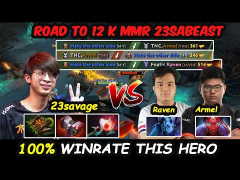 23savage 100% Winrate This Hero Road To 12K MMR vs TNC.Armel Fnatic Raven Dota 2 pro gameplay