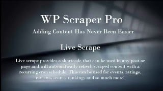WP Scraper Pro - Live Scrape