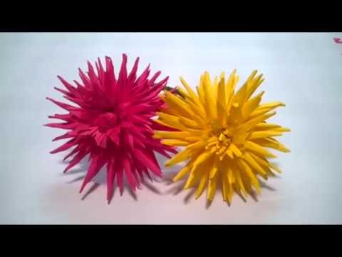how to make paper dahlia flowers