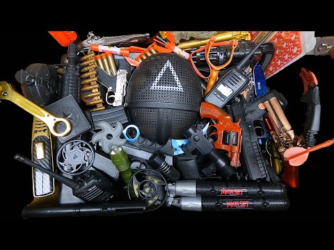 Black Arisofts & Toy Guns Box - BB Colt/ SigSauer/ Greande/Compass/CapGun