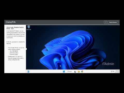Testout | Network + | 10.4.4 Lab: Disable Switch Ports - GUI