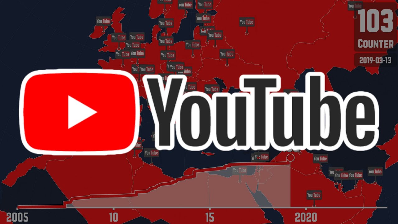 YouTube's Internationalization, Mapped (2005–2025)