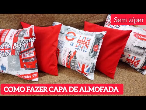 DIY COMO FAZER CAPA DE ALMOFADA SEM ZIPER [ Para iniciantes] Fácil