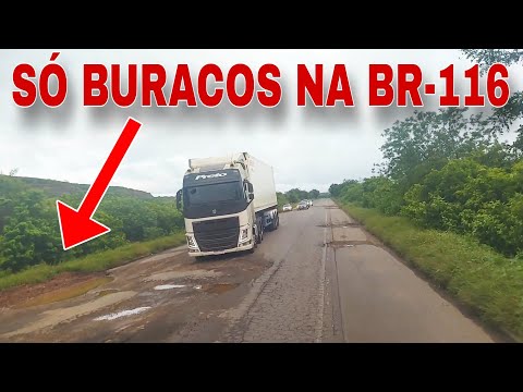 Péssimas condições da BR-116 em Barro-Ceará, muitos buracos e riscos de acidentes