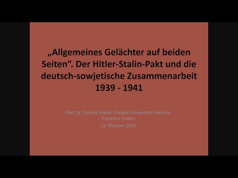 Claudia Weber: Der Hitler-Stalin-Pakt und die deutsch-sowjetische Zusammenarbeit 1939–1941