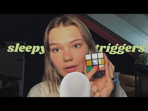 ASMR relaxing triggers to help you sleep (with rain ????️)