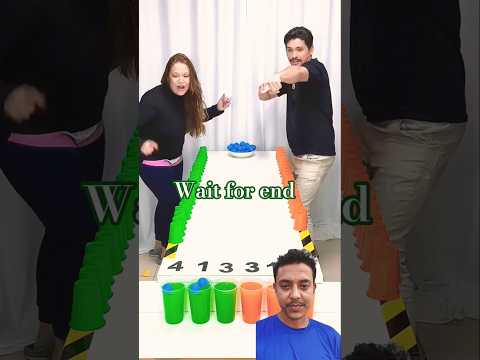 "Who Nailed the Glass Fill Challenge? 😂🥤 #Shorts #funnyfungames #TrendingUSA #FunGames