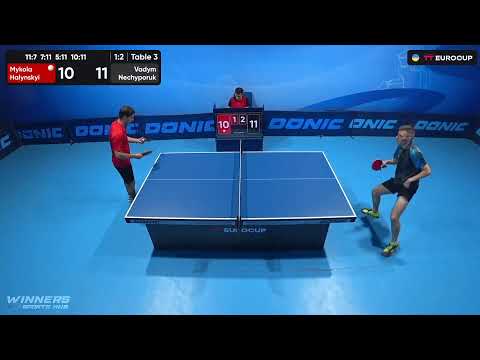 14:05 Mykola Halynskyi - Vadym Nechyporuk 09.09.2023 TT Euro.Cup Ukraine Star. TABLE 3
