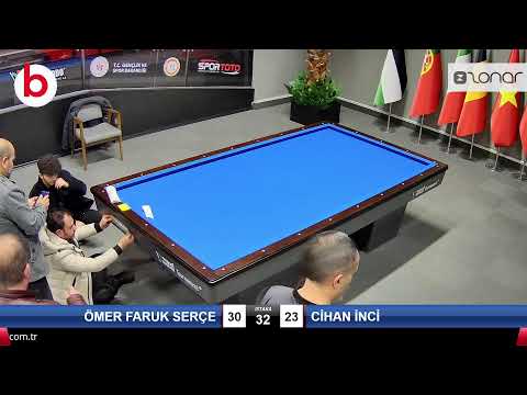 ÖMER FARUK SERÇE & CİHAN İNCİ Bilardo Maçı - 2022 ERKEKLER 1.ETAP-8.TUR