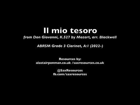 Il mio tesoro (My Treausure) from Don Giovanni by Mozart, arr. Blackwell. (ABRSM Clarinet Grade 3)