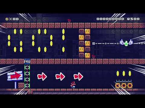 Race with Yoshi...!! ^^O ♥ by Jinx☆AndyP - Super Mario Maker - No Commentary 1br