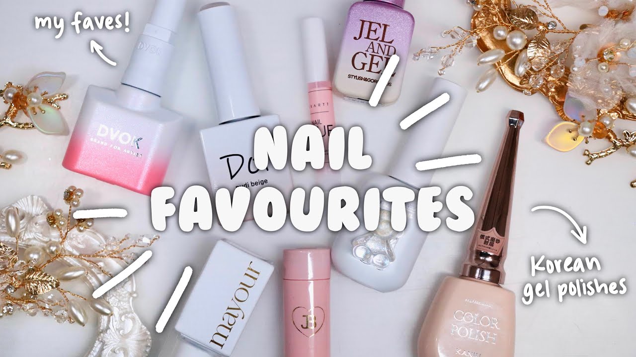 My favourite gel nail products ☁️ | Korean nail products, chrome nails and more!