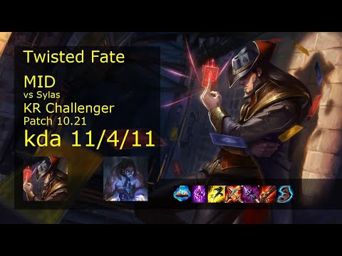 Twisted Fate vs Sylas Mid - KR Challenger 11/4/11 Patch 10.21 Gameplay // [롤] 트위스티드 페이트 vs 사일러스 미드