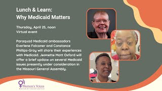 WVR April 25 Lunch & Learn: Why Medicaid Matters