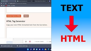 How to convert text to html code