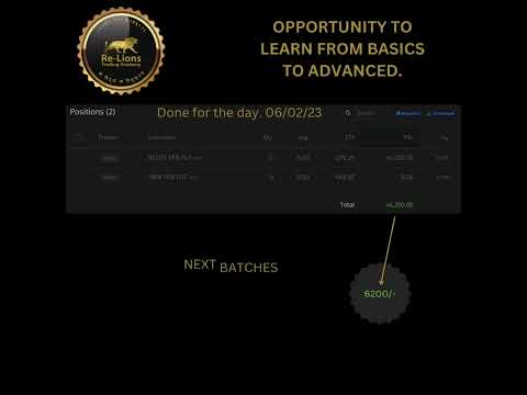 Done for the day 06 02 23 Re Lions Trading Academy