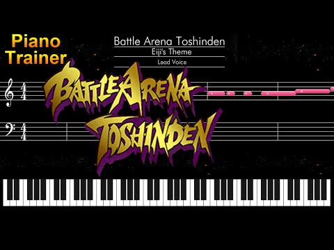 How to Play Battle Arena Toshinden Eiji's Theme - Piano Tutorial Easy with Backing Tracks