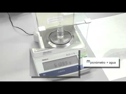 Determinación experimental de la densidad de un líquido.© UPV
