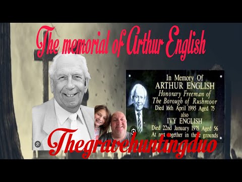 The memorial of actor Arthur English
