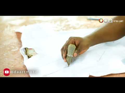How to make batik on t shirt in Africa ODAART motif PART 1