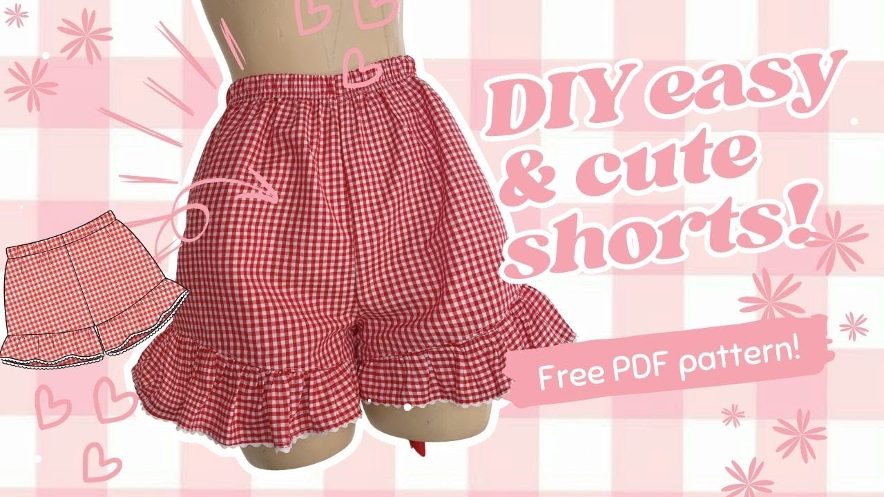 DIY Beginner Friendly Shorts | FREE PATTERN Included! | Easy sewing tutorial