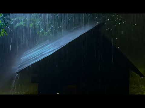 Pioggia sul Tetto - Dimentica L'Insonnia e L'Ansia con Forti Piogge e Tuoni Intensi di Notte