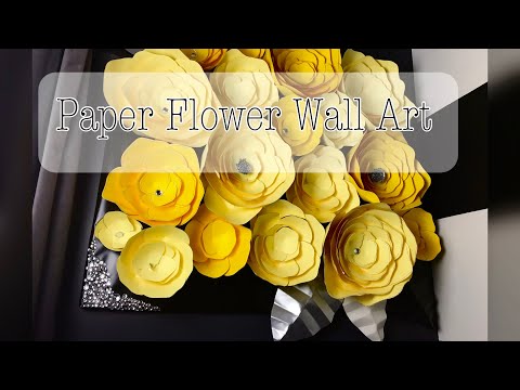 DIY Paper Flower Wall Art Tutorial | Home Decor