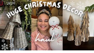 HUGE CHRISTMAS DECOR HAUL 2024 | MICHEALS, HOMEGOODS, HOBBY LOBBY, CREATE & BARREL AND MORE