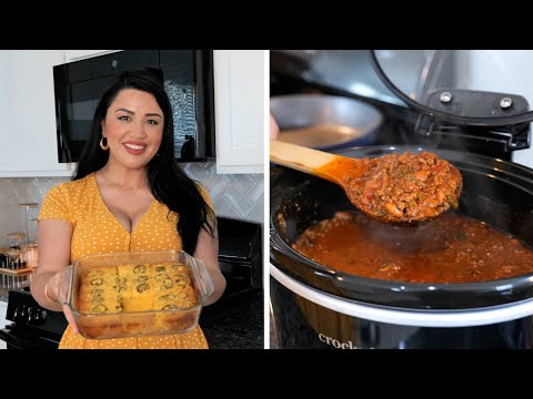 FAMOUS HOMEMADE CHILI AND CORNBREAD RECIPE | Beef...