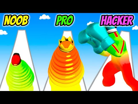 NOOB vs PRO vs HACKER - Slimy Runner 3D