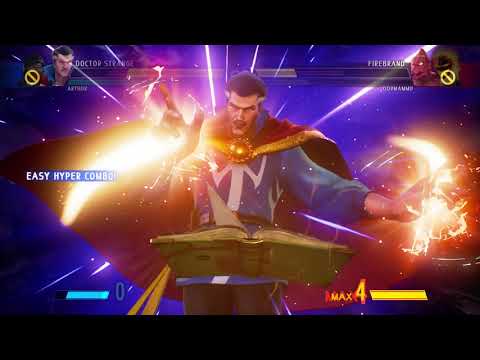 Marvel vs. Capcom: Infinite - Dark Kingdom: Dr. Strange & Arthur vs Dormammu & Firebrand Gameplay
