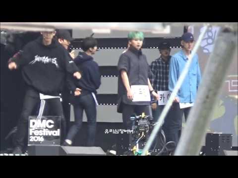 161008 DMC Festival Korean Music Wave EXO 로또(Lotto) 첫번째 드라이 리허설 지켜보는 KAI