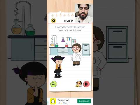 Brain test 4 Level 21 What is the doctor worries Real name Walkthrough Solution