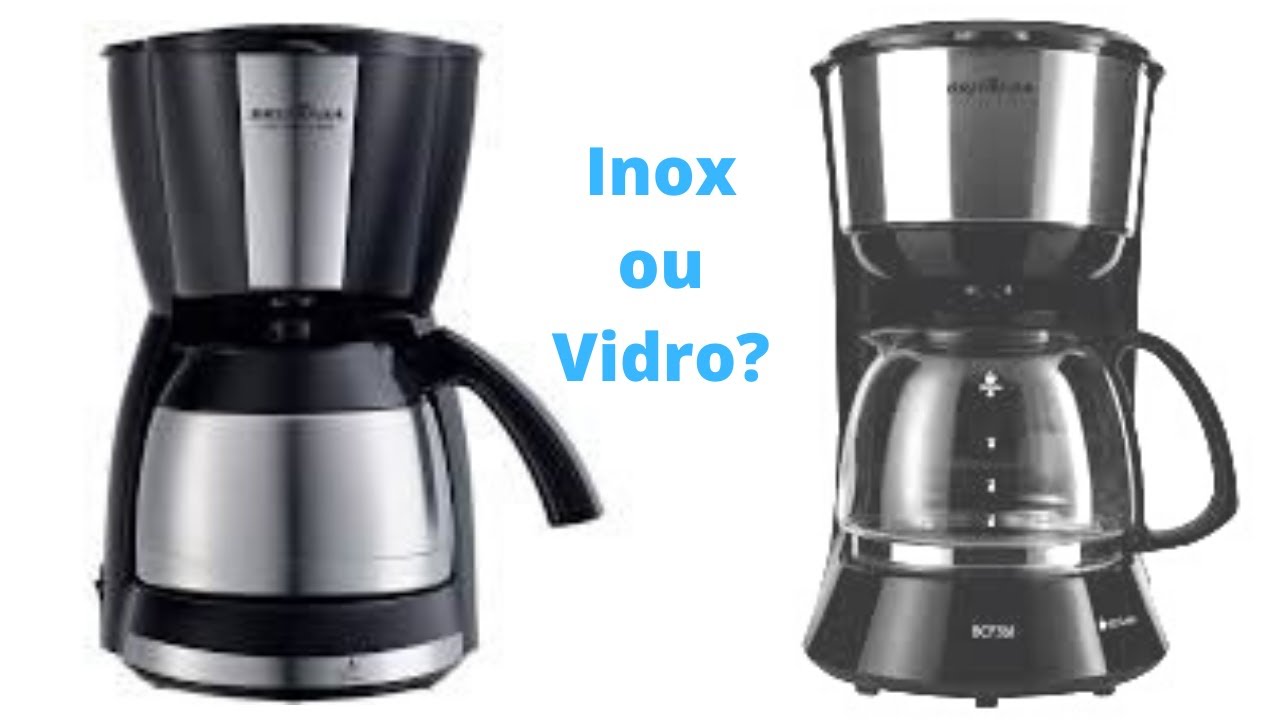 Diferenças entre Cafeteira com jarra de inox e vidro.