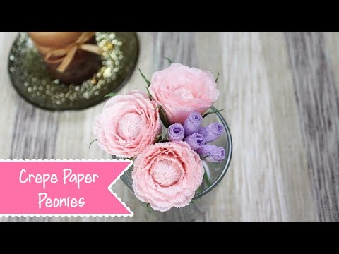 How to Make a Crepe Paper Peony - Paper Flower Tutorial