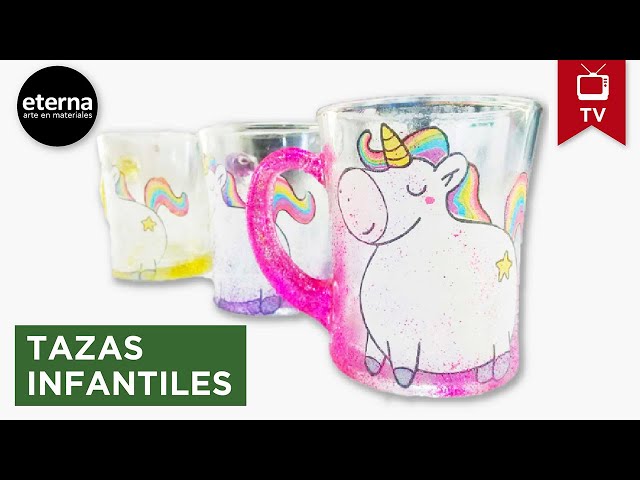 Vídeo relacionado con Genérico Taza personalizada infantil con nombre. Regalos niños personalizados. Tazas personalizadas de cerámica infantiles divertidas. Unicornio arcoiris infantil.